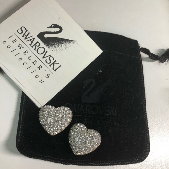 SWAROVSKI CRYSTAL CLIP ON EARRINGS - Picture 2 of 2